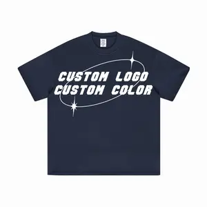 高品質のTシャツヘビーコットンカスタム熱転写プリントTシャツ200 gsm綿100% Tシャツ