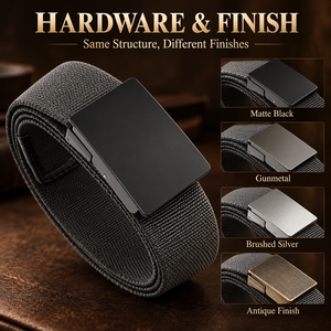 <span class=keywords><strong>Ceinture</strong></span> <span class=keywords><strong>Élastique</strong></span> en Nylon Tressé Personnalisée avec Logo, Boucle Réversible et Plaque Arrière en Cuir, pour Golf et Entraînement Occasionnel - Product Image 4