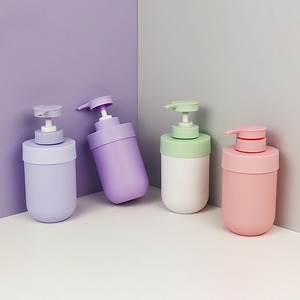 300ml 400ml <strong>500ml</strong> Pet Plastic Pet Fat Round <strong>Shape</strong> <strong>Bottles</strong> Pump Sealing for Hand Wash for Beauty Packaging Shampoo Body Wash - Product Image 1