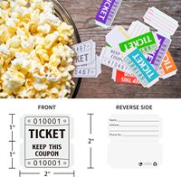 Billets Roll Tickets de tombola Billets de boisson numérotés consécutivement pour les événements