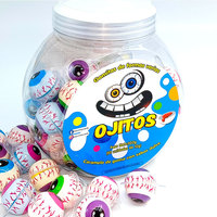 Bonbons gélifiés en forme d'œil, emballage dernier cri, saveurs assorties, bonbons à la gomme en forme d'œil
