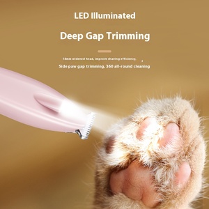 Elektrische Stille Pet Claw Grinder Led Light & Low Noise-Stalen Mes Abs Handvat Pro Voet Scheerapparaat Voor Hond/Kat, Verzorgingsset - Product Image 4
