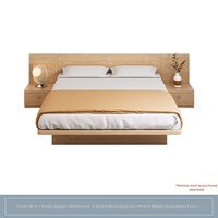 Massives Teakholz Luxus-Hotel-Apartment Schlafzimmer-Set mit Europäischen Tatami-Matten und Massivholzfurnier-Beschichtung