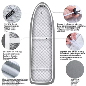 <span class=keywords><strong>Housse</strong></span> de planche <span class=keywords><strong>à</strong></span> <span class=keywords><strong>repasser</strong></span> épaisse et durable avec logo personnalisé, anti-salissure, extra épaisse, rembourrée, 3 couches, avec bords élastiques - Product Image 4