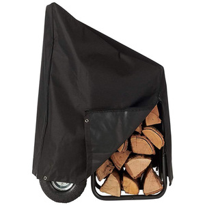 Housse de protection rectangulaire noire en polyester PVC pour chariot à bois, protection extérieure contre la poussière et les intempéries - Product Image 5