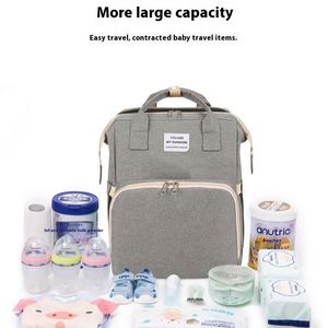 Mochila de nailon impermeable para mujer al por mayor con cierre de cremallera y cinturón con amortiguación de aire, bolsa de viaje para madres en movimiento, cuna portátil para bebé - Product Image 5