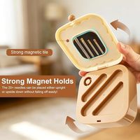 Kit de couture magnétique d'urgence, ensemble d'aiguilles et de fils portables avec boîte de rangement pour les réparations en déplacement