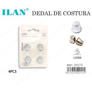 ปลอกนิ้วเย็บผ้า Ilan ขนาด 15 มม. 4 ชิ้น สำหรับป้องกันงานเย็บปักถักร้อย - Product Image 3