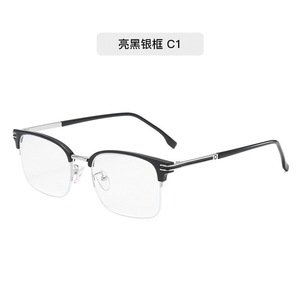 Monturas de gafas rectangulares con montura completa para hombre, lentes de resina anti luz azul, ligeras C1 - Product Image 1