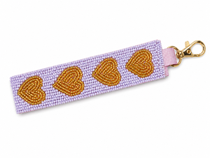 Sstringz Handmade Beaded Heart Keychain Trendy Fashion <b>Key</b> <b>Ring</b> Lightweight Durable Accessory for Bags Wallets and Car <b>Keys</b> - Product Image 4