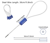 Scellés de sécurité anti-effraction jetables à câble réglable de 1,8 mm/1,5 mm de diamètre pour conteneurs de marchandises
