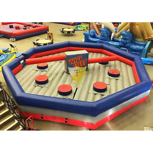 Cơ khí tương tác thách thức PVC độc hại meltdown Máy bơm hơi <span class=keywords><strong>Inflatable</strong></span> WIPEOUT trò chơi - Product Image 4