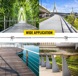 Kit <span class=keywords><strong>de</strong></span> Herrajes para Barandilla <span class=keywords><strong>de</strong></span> <span class=keywords><strong>Cable</strong></span> con Ángulo Ajustable, Compatible con <span class=keywords><strong>Cable</strong></span> <span class=keywords><strong>de</strong></span> <span class=keywords><strong>Acero</strong></span> Inoxidable <span class=keywords><strong>de</strong></span> 1/<span class=keywords><strong>8</strong></span> Pulgadas - Product Image 5