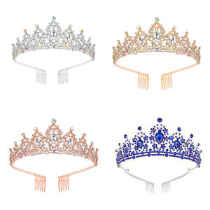 LUOXIN – <span class=keywords><strong>couronne</strong></span> de concours d'anniversaire, accessoires de cheveux de mariage, diadème de mariée - Product Image 2