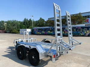 Machines agricoles personnalisées galvanisées à chaud à double essieu Véhicules outils Cargo Remorques utilitaires pour tracteur excavateur - Product Image 3