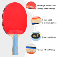 Palette de ping-pong professionnelle de haute qualité DHS Hurricane 3 Ma Long Series Gold