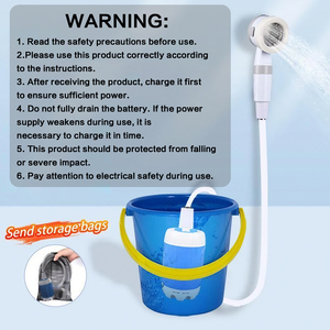 Wholesale <b>Portable</b> Camping Shower Outdoor Camp Pump Upgrade Rechargeable with Intelligent Digital Display - Product Image 5