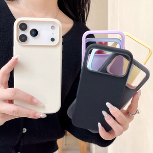เคสโทรศัพท์มือถือซิลิโคนสองสีแบบลูกกวาด บุด้วยผ้ากำมะหยี่ ป้องกันการกระแทก สำหรับ iPhone 17 16 18 Pro Max - Product Image 1