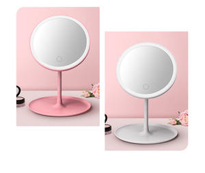 Tavolo di colore personalizzato ricaricabile illuminato Make Up specchio rotondo Led illuminato specchio per il trucco di vanità con la luce - Product Image 3