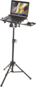 Quik Lok-LPH/004, ที่วางแล็ปท็อปขาตั้งกล้อง, โครงสร้างเหล็ก, สี่ stoppers, ปรับได้, 360หมุน, ถาดเมาส์ดึงออก, สีดำ - Product Image 3