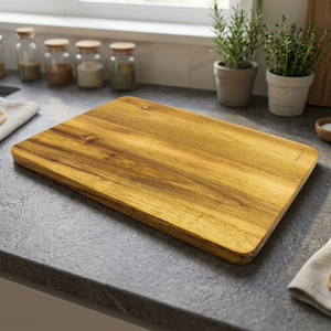 100% Natural Eco-Friendly Acacia <b>Wood</b> Chopping <b>Block</b> <b>Wood</b> Handle 2.0cm Thick Dishwasher Safe Sustainable Durable Rectangle - Product Image 1