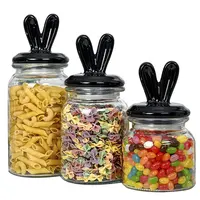 Buy Wholesale China Glass Jar Storage Containers 60oz Easter Candy Jar  Kitchen Canisters Airtight Cookie Jar With Lid Candy Canning Cereal Sugar  Beans & Glass Jar at USD 0.33