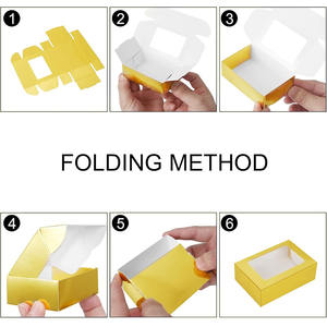 B581小型石鹸包装箱ミニクラフト窓自家製石鹸キャンディーチョコレートベーカリークッキー包装紙ボードミニボックス - Product Image 5