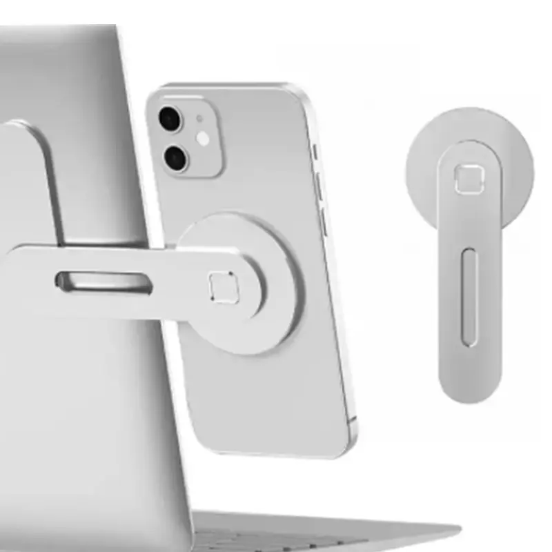 Aluminum Alloy Phone Holder Laptop Cell Phone Bracket Side Mount Extension Stand Magnetic Laptop Phone Holder