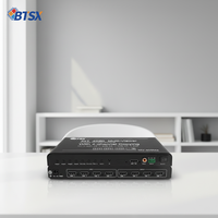 Processeur matriciel vidéo HDMI 4K60 4 entrées 1 sortie, répartiteur multi-écrans, 12 modes d'affichage, réglage de la luminosité, contrôle OSD RS232 IR
