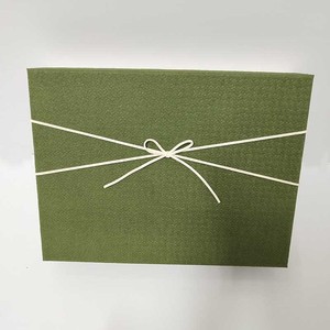 Luxury Green & White Specialty Paper Gift Boxes - Rigid Lid-and-Base Boxes with Rope Ribbon - Product Image 6