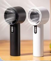 Nouveauté : Ventilateur de bureau USB rechargeable, mini ventilateur portable d'extérieur avec affichage numérique