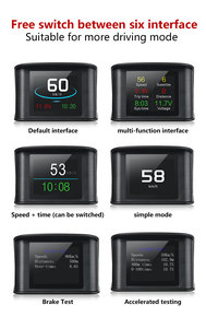 Phổ chuyến đi máy tính HUD T600 OBD2 tốc độ giới hạn với màn hình LED Head up hiển thị cho xe - Product Image 3