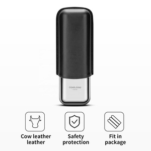 CIGARLOONG Diseño clásico Acabado en laca Estuche protector portátil para cigarros Paquete de cigarros <span class=keywords><strong>cubanos</strong></span> hidratantes con 2 estuches para cigarrillos - Product Image 5