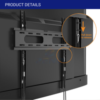 Braket TV Zeno Adjustable Tilt 26-60 Inch dengan Tali Tarik VESA 100x100-400x400mm Kapasitas Beban 50kg Baja Cold Rolled untuk Pemasangan TV di Dinding