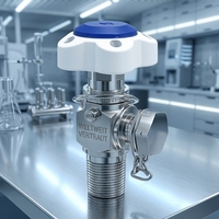 Válvula de Gas Manual Especializada WIN-Q CGA 326 para Cilindro de Gas Óxido Nitroso, Tamaño de Puerto 3/4 NGT, Garantía de 3 Años, Acero Inoxidable 316L