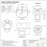 Usinage CNC 5 axes + tournage pour la réparation personnalisée des dents endommagées ou manquantes afin de restaurer la fonction d'occlusion
