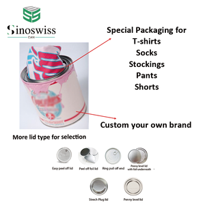 Emballage en tube de papier cylindrique écologique personnalisé, boîte d'emballage en tissu pour chaussettes, manches et <span class=keywords><strong>bas</strong></span> - Product Image 5