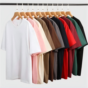 เสื้อยืดโอเวอร์ไซส์ผู้ชาย ออกแบบเองได้ ผ้าคอตตอน 250GSM สไตล์เรโทร ลุคฮิปฮอป สตรีทแวร์  รับทำโลโก้แบรนด์ของคุณเอง - Product Image 1