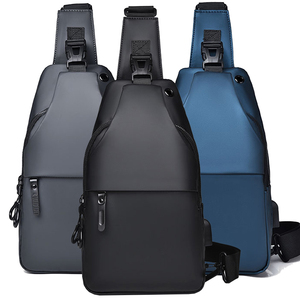 <span class=keywords><strong>Sac</strong></span> <span class=keywords><strong>Banane</strong></span> de Poitrine en Bandoulière pour Hommes, en Cuir PU, avec Logo Personnalisé, Intelligent et Décontracté, Idéal pour les Voyages - Product Image 1