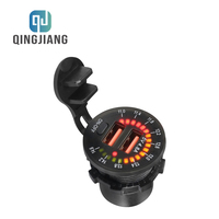 Cargador Rápido Dual USB 4.8A para Auto y Moto, 12-24V, Impermeable, con Pantalla a Color y Modificación de Voltaje, Diseño de Lámpara de Carreras