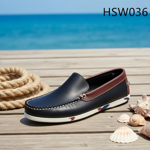 LXG, Chaussures <span class=keywords><strong>bateau</strong></span> pour hommes, style Docksides, semelle plate, disponibles en tailles 27-47, faciles d'entretien, faites à la main, modèle HSW036 - Product Image 1