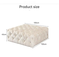 Pouf de luxe moderne personnalisé en tissu de style français pouf chaise rembourrée tabouret et poufs pour le salon