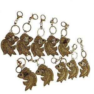 Wholesale Handmade Cotton Beaded Beach <b>Bag</b> <b>Charm</b> Coastal Hanging Ornament Purse Keychain Accessory OEM ODM Private Label Durable - Product Image 1