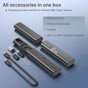 ชุดอุปกรณ์ชาร์จเดินทางอเนกประสงค์ 6 in 1 แบบ USB C พร้อมกล่องเก็บสายดาต้า อะแดปเตอร์ และเคส สายชาร์จ Type C ลดราคาสุดคุ้ม - Product Image 6