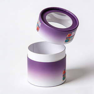 Boîte cadeau ronde en papier recyclable, rigide, personnalisable avec logo, couleur et taille - Product Image 6