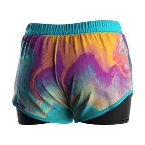 Shorts de plage 2 en 1 pour femmes, personnalisés, pour le surf, la plongée en apnée et les bermudas estivales - Product Image 4
