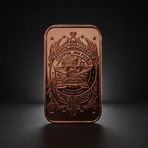 Barra de Cobre Puro 999 de 1oz con Relieve de Águila Calva, Barra Coleccionable de Cobre Estadounidense - Product Image 4