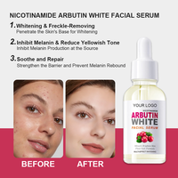 Essence éclaircissante à l'arbutine OEM/ODM, correcteur de taches brunes avec alpha-arbutine et niacinamide pour l'hyperpigmentation, sérum pour le visage