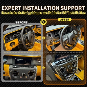 Pour Rolls Royce Cullinan, intérieur de voiture, fibre de carbone sèche, style <span class=keywords><strong>BB</strong></span>, seuils de porte, console centrale, tableau de bord, accessoires de voiture - Product Image 2