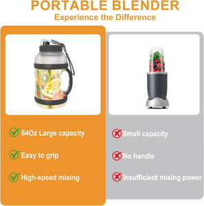 Licuadora Portátil Recargable de Alta Resistencia para Batidos, Vaso Mezclador, Botella de Agua Deportiva, Fácil de Limpiar, Venta al por Mayor de Fábrica - Product Image 3